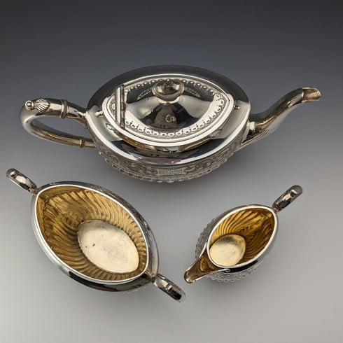 約 1913 年英國古董鍍銀茶具 James Ballatyne & Sons